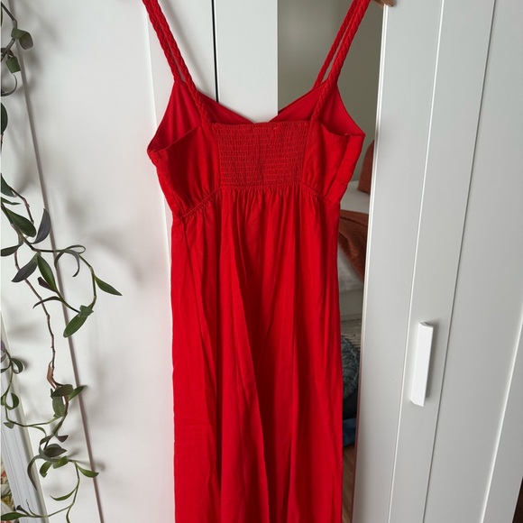 Red Button-Front Sundress - Picture 2 of 4